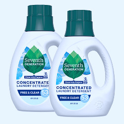 Amazon.com: Seventh Generation Concentrated Laundry Detergent Liquid Free &  Clear Fragrance Free 40 Fl Oz (Pack of 2) : Health & Household
